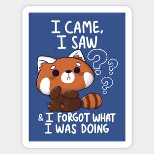 Forgetful Red Panda Sticker